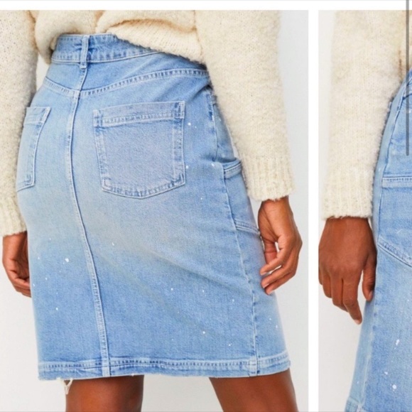 Pilcro Patchwork Denim Midi Skirt 6 NWT - Picture 2 of 11